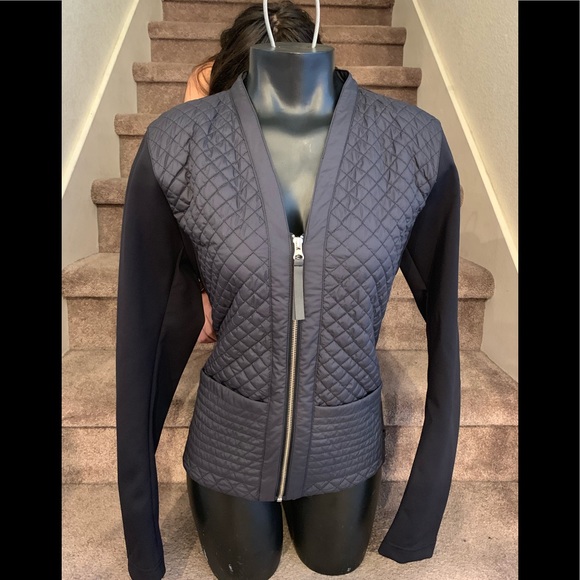 Lululemon Quilted Jacket Black Cardigan 